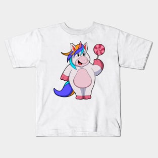 Unicorn with Lollipop Kids T-Shirt